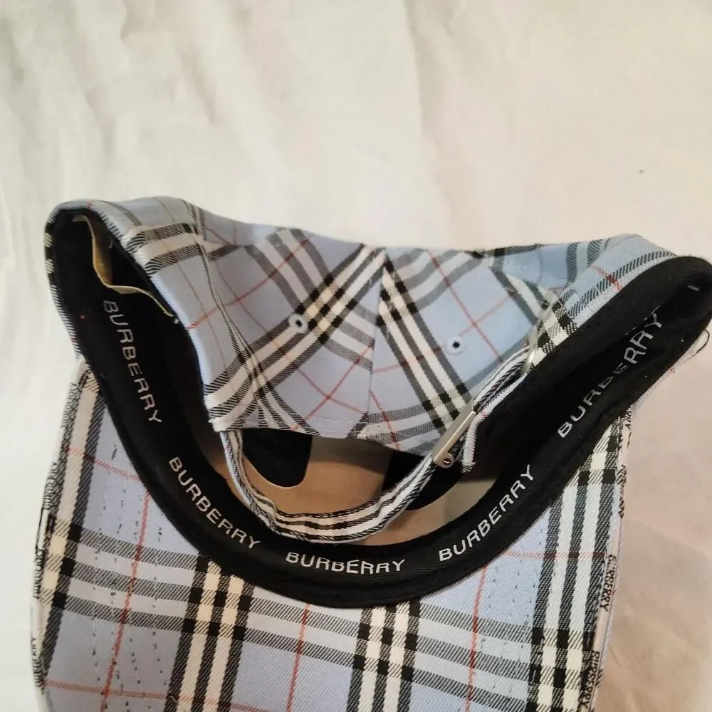 Burberry Light Blue Nova Check Baseball Cap